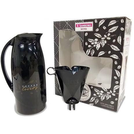 Kit Garrafa Térmica 1 Litro e Suporte para Filtro Sanremo