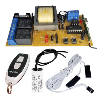 Kit Central NB52 e Capacitor 12uf com Controle Configuarado e Fim de curso