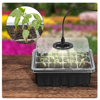 Full Spectrum LED Grow Light com Bandeja de Mudas e Sementes, Bandejas de Estufa, USB, 5V + tools