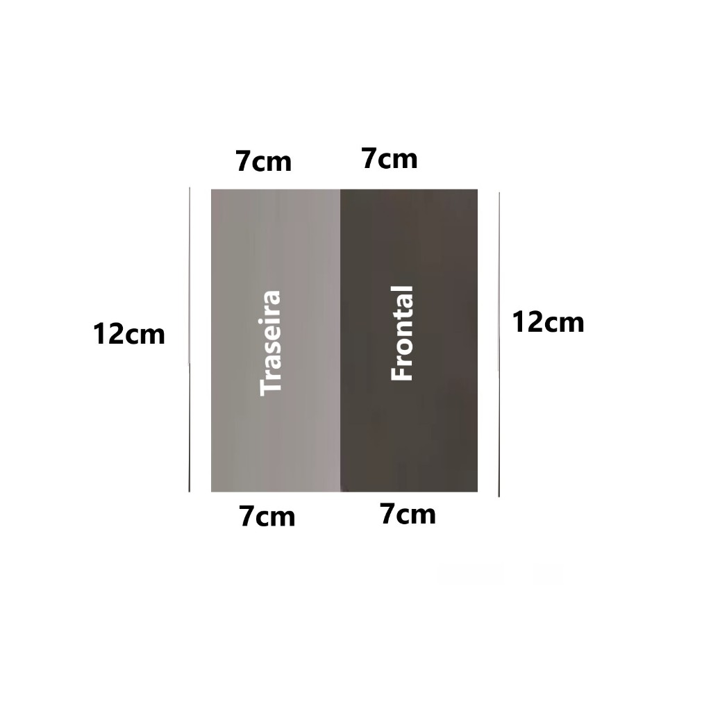 kit Película Polarizada Frontal + Prateada Traseira 12x7 CM Para Todo Tipo de Painel