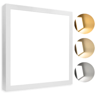 Painel Plafon Led Sobrepor 36w 40x40 Quadrado Luz Quente | Morna | Fria
