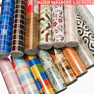Papel Contact Adesivo Original 2m de Comprimento x 45cm de Largura Estampas Diversas