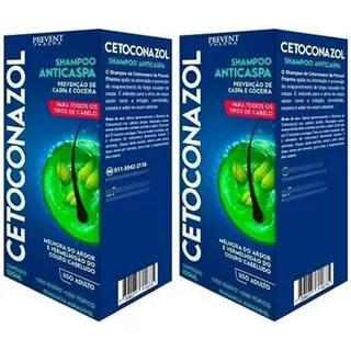 Kit 2 Shampoo Cetoconazol Prevencao Anticaspa Coceira 100ml