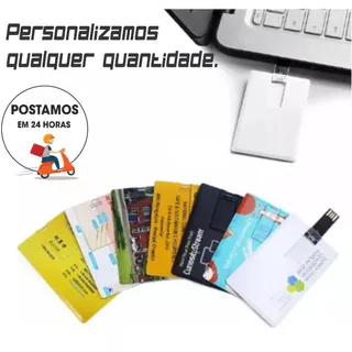 Pen drive cartão Pen Card Personalizado 4gb 8gb 16gb 32gb 64gb Gravado com Impressão Colorida