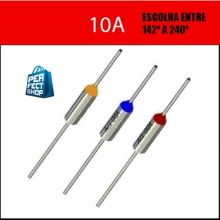 Fusível Térmico 10A 142 160 172 185 190 210 240 Graus 250V Panela Elétrica Arroz Airfryer Ferro Passar Eletrodomésticos Uso Geral