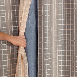 Cortina Blackout Blecaute Pvc Tecido Voil Xadrez 2,8 M X 1,6 M