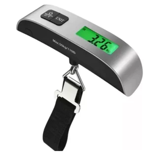 Balança Eletronica Bagagem Digital Mão Com Gancho Mala 50kg Cor Preto em Oferta na Shopee