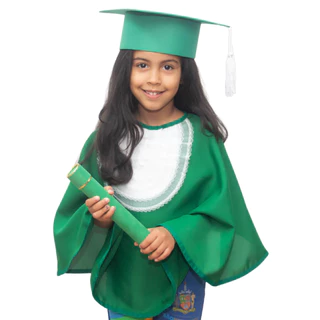 Meia Beca de Formatura - Verde - Escola Infantil | Formatura Pré | Formatura ABC | Escolas