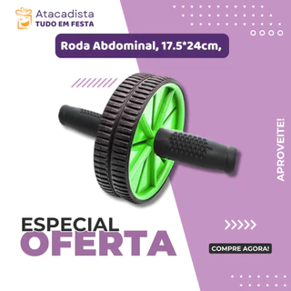 RODA ABDOMINAL DUPLA PARA EXERCÍCIOS TREINO DE DEFINIÇÃO