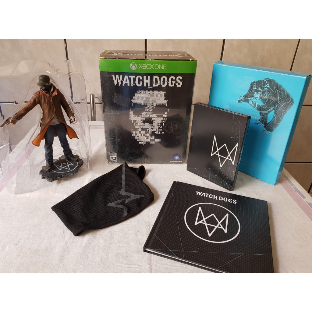 Watch Dogs Limited Edition XBOX com action figure, steelbook com