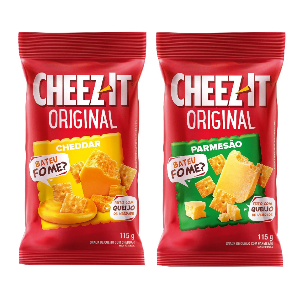 Kit com 10 Snack Cheez - it 115g sabor Cheddar e Parmesão