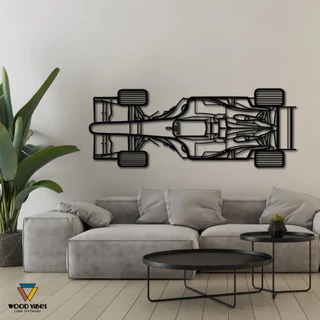Quadro Carro F1 2004 detalhado em MDF cortado a laser