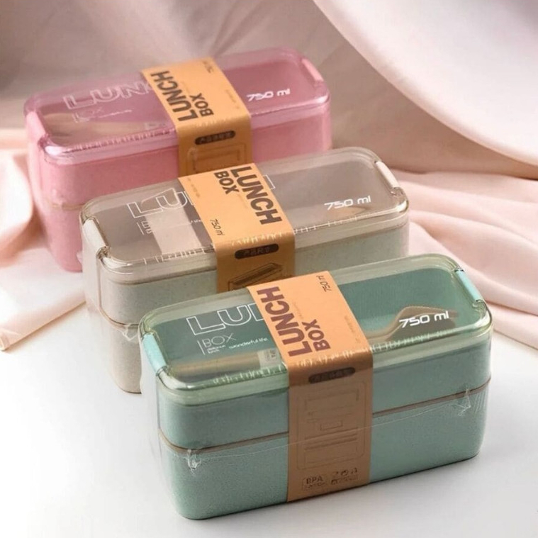 Pote de Marmita 2 andares ecológica lunch box 750ML