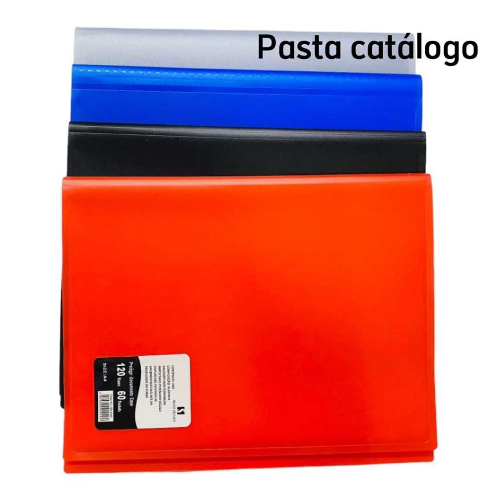 Pasta Catálogo Com 60 Divisórias Transparentes de Plástico Para ...