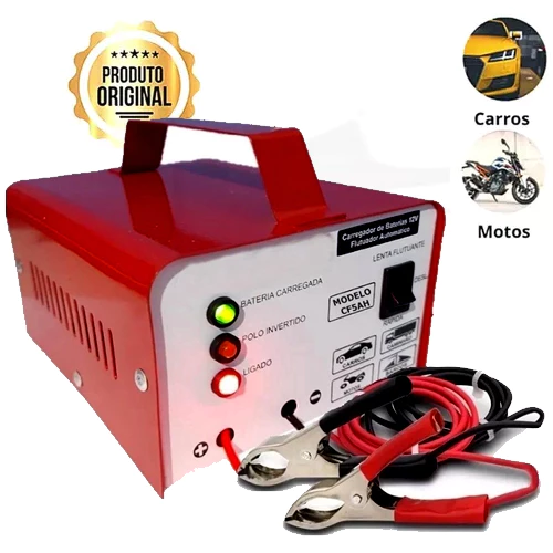 Carregador Bateria Moto 12v 5ah p/ hora Flutuante Carro moto caminhao Original