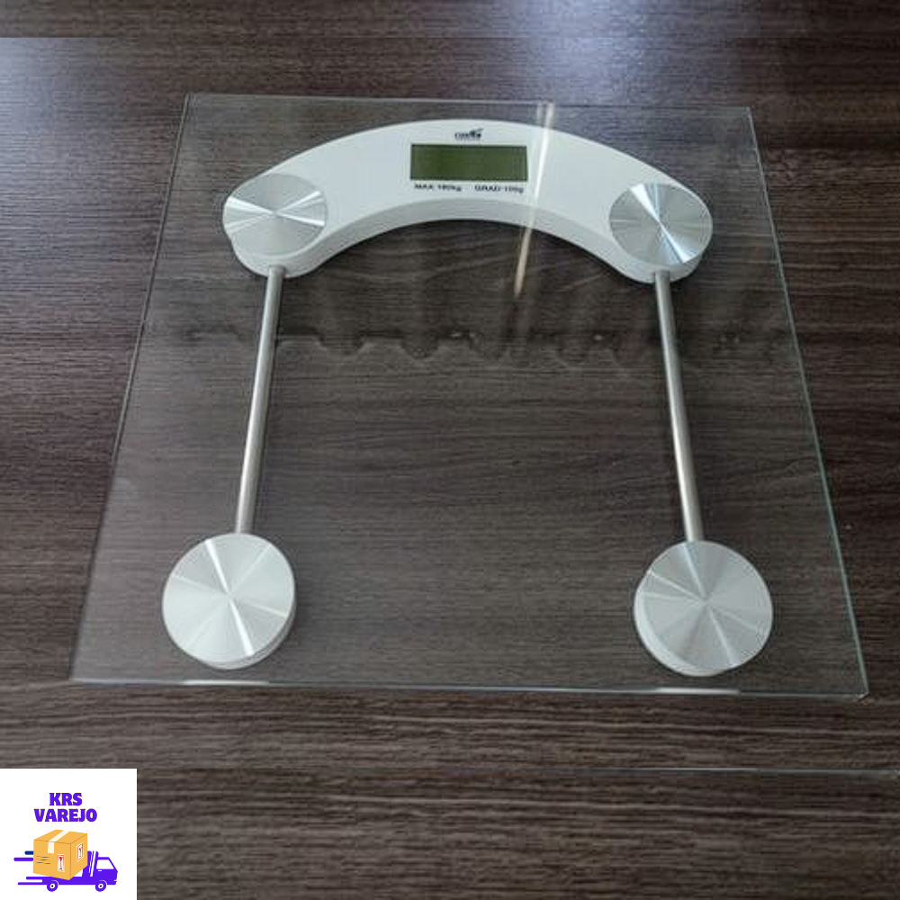 Balança Digital Corporal Doméstica Banheiro Vidro Até 180kg ACADEMIA