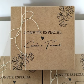 Caixa MDF Personalizada Convite Batizado para Dindos, Padrinhos, etc