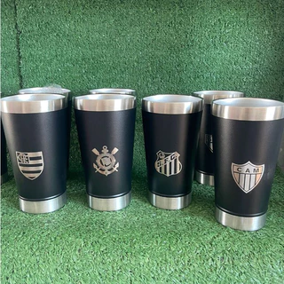 Copo Inox térmico gravado a laser personalizado com times
