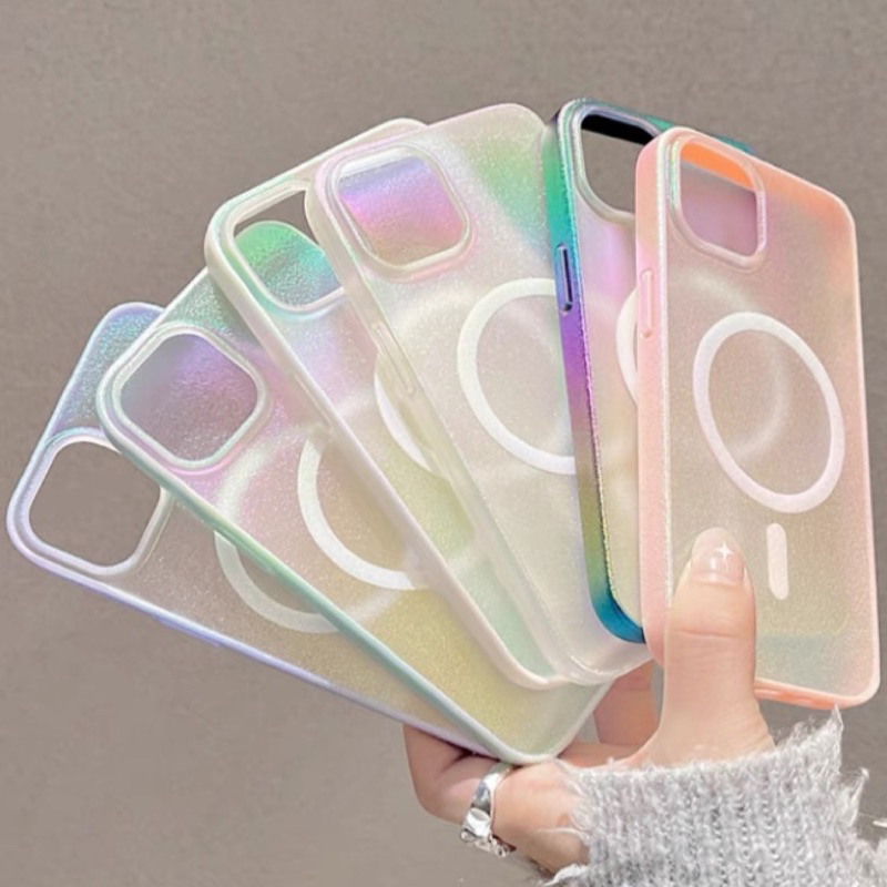 Capinha Holográfica MagSafe Fosca Para iPhone 11 12 13 14 15Promax ...