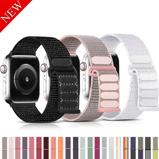 Pulseira Nylon Loop Smartwatch Para Apple Watch 45 44 42 38 40 41 49mm Pulseira Relógio Nylon
