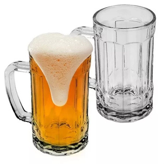 Conjunto Com 2 Canecas De Chopp, Cerveja Bebida Vidro 400 Ml