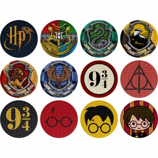 Porta Copos Harry Potter Emborrachado Bolacha De Chopp Apoio De Copos Cervejas Descanso De Copos Decorativos Quarto Cozinha Escritório 9 cm