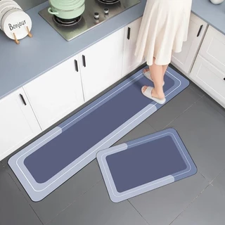 passadeira para cozinha, tapete super absorvente, antiderrapante, tapete mágico de secagem rápida. kit cozinha sem escrita.