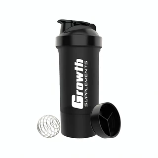 Coqueteleira Shaker Para Academia Exercícios 600ml 3 Compartimentos - Growth Supplements