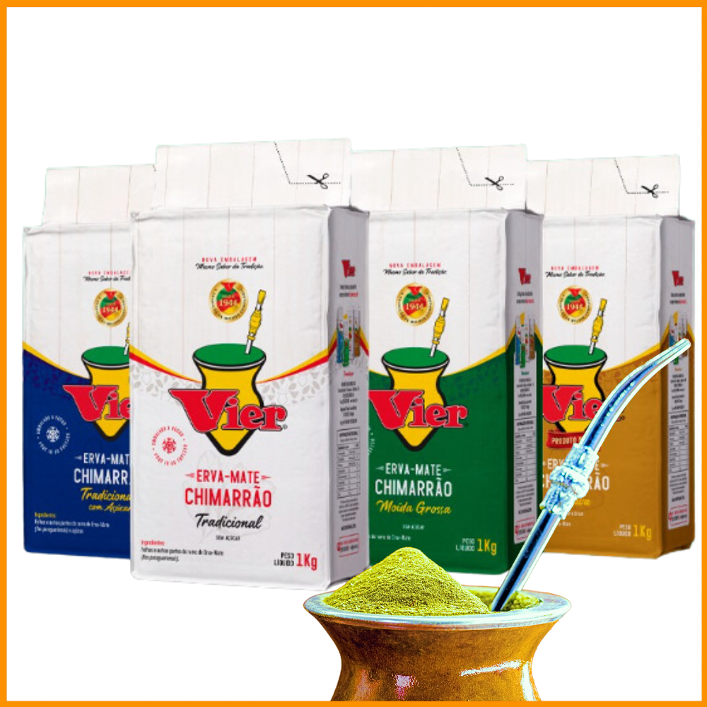 Erva Mate Chimarrão Vier Pacote de 1Kg Tradicional/Suave/Moida