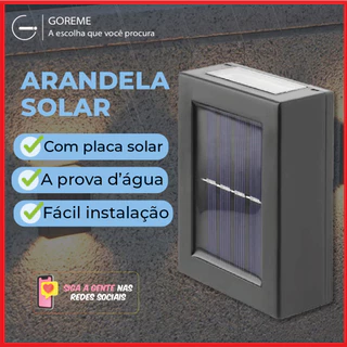 Luminária Arandela Solar LED Slim 2 Focos de luz quente para parede