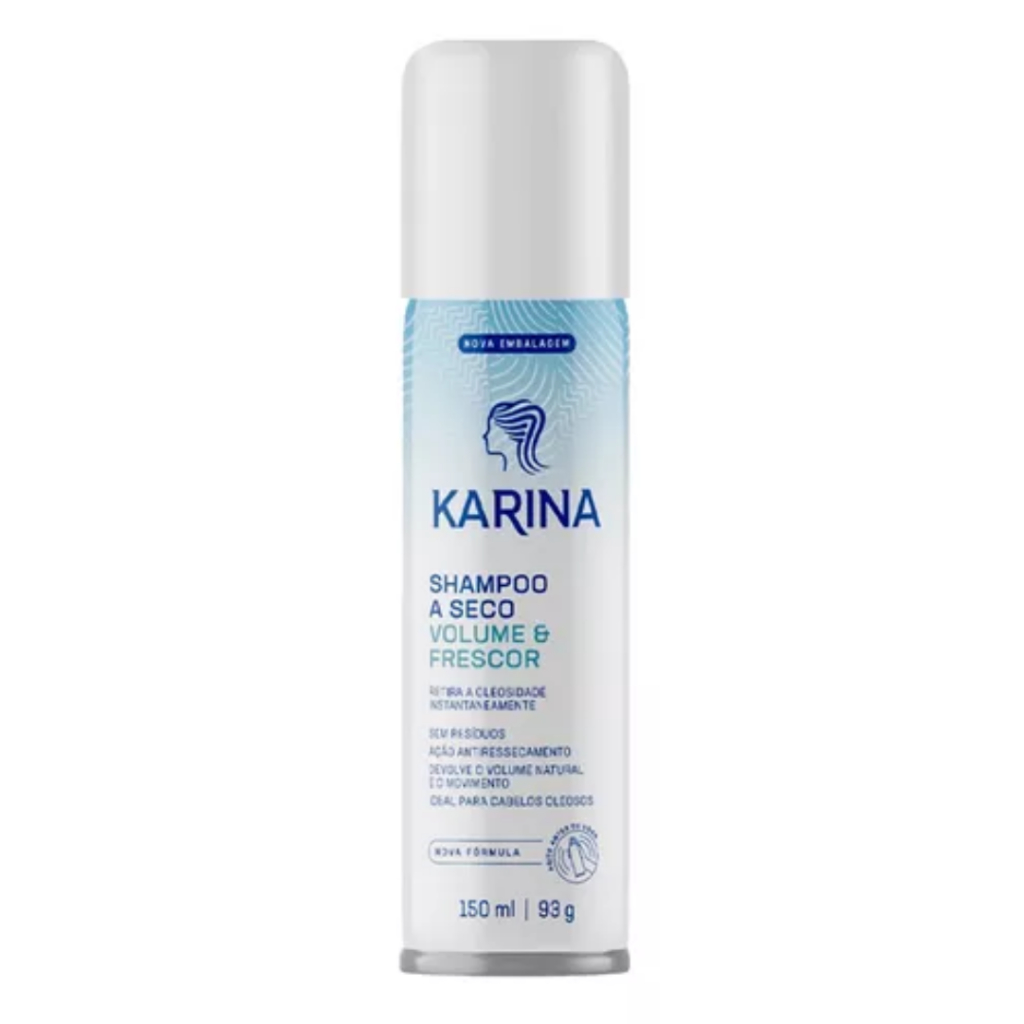 Shampoo a Seco Karina Volume e Frescor Capilar 150ml Shopee Brasil