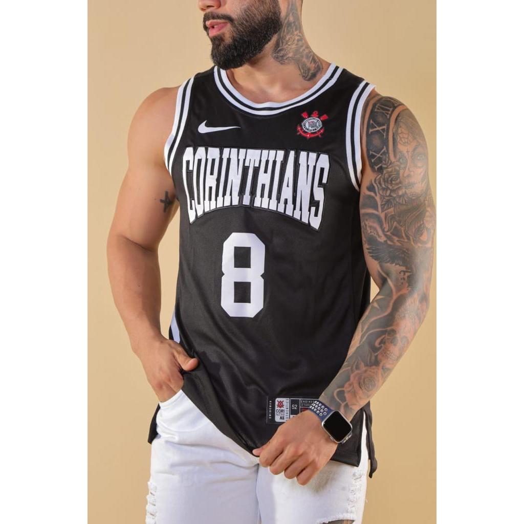 Camisa Regata Corinthians / n° 8 - Preto !