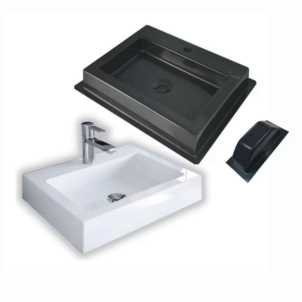 Forma Para Fabricar Cuba Pia Banheiro Retangular 45cm