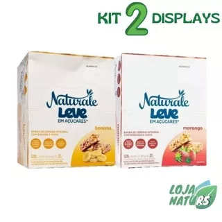 KIT 2 Display Barra de Cereal Leve em Açúcares 528g c/ 24 unidades de 22g - Naturale