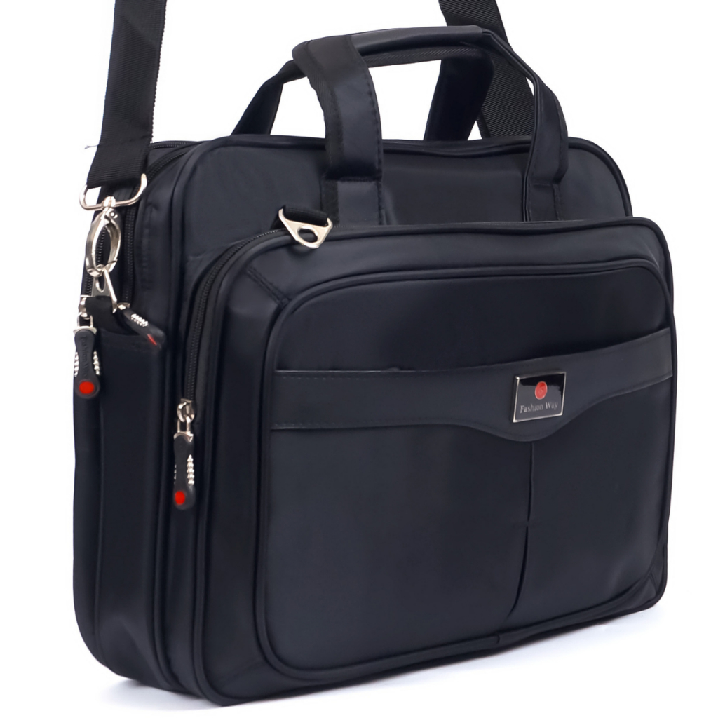 Bolsa Masculina Transversal Reforçada com Alça de Ombro Preta
