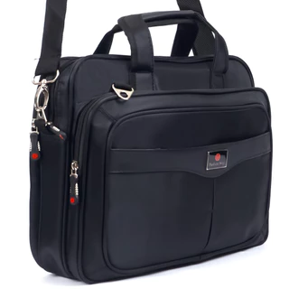 Bolsa Masculina Transversal Reforçada com Alça de Ombro Preta