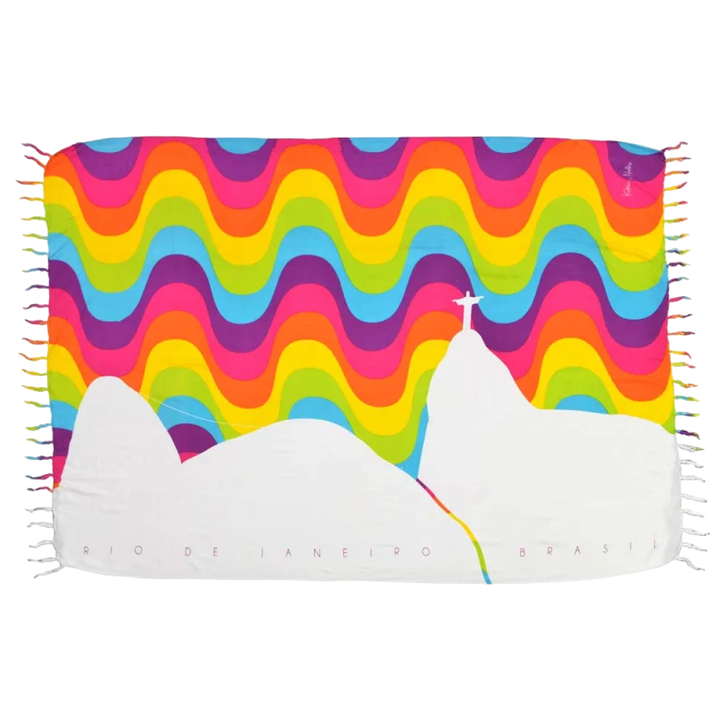 Canga De Praia Em Viscose Rio De Janeiro Colorido Bali Beach | Shopee ...