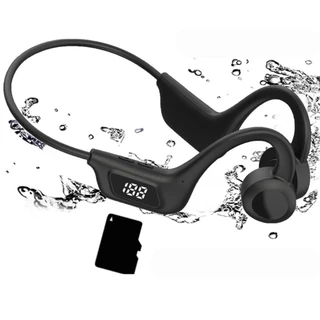 Fone De Ouvido Condução Óssea Bluetooth Impermeável Cartão De Memória