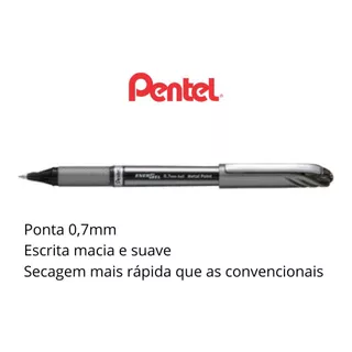 Caneta Gel Pentel Energel BL27 0.7 Preta