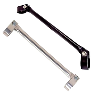 Barra Travessa Barrinha De Guidão Moto Bike Preto/ Polido 190mm/230mm P/Reforçar Guidão