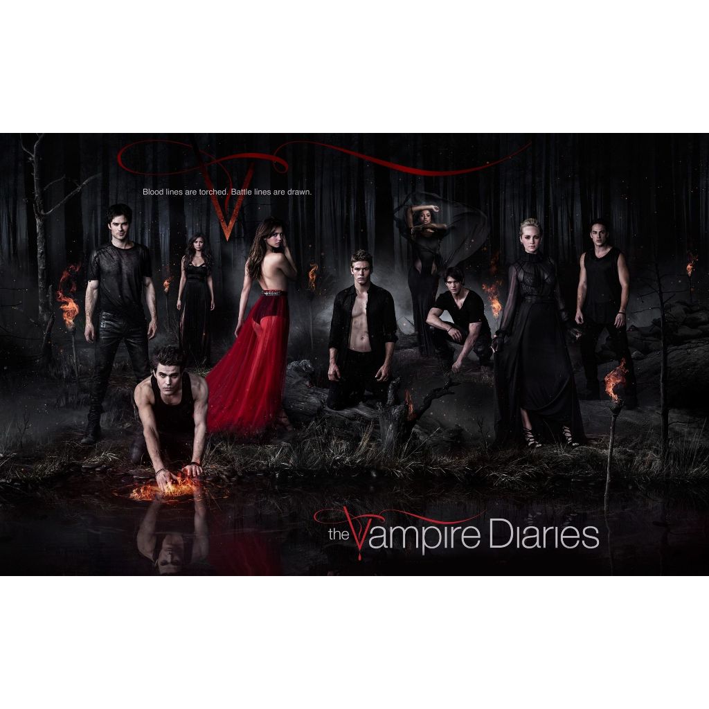 Painel Banner Festa decoração so um bolinho diário de um vampiro super  natural | Shopee Brasil