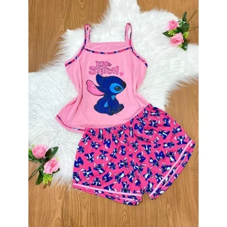 Pijama baby doll POÁ INFANTIL feminino verão Short dool Infantil de MeninaPijama Infantil Feminino Personagens Estampado Verão Alcinha Estampas Fofas