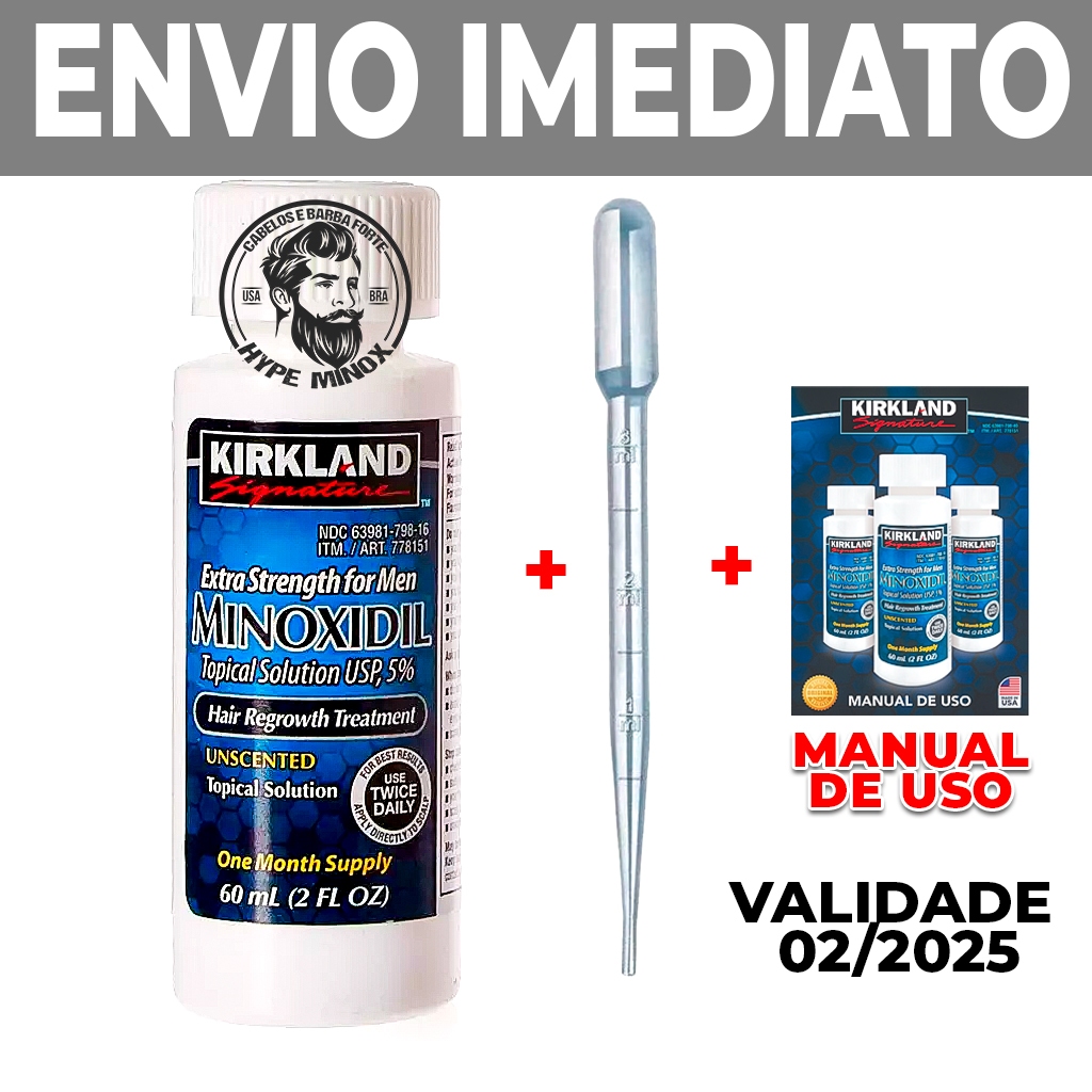 Tônico Cabelo e Barba + Dosador + Manual de uso