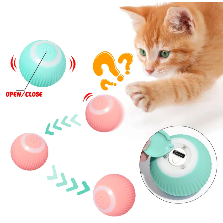 Bolinha Brinquedo Bola Pets Gato Cachorro Eletrônica Interativo Para Gatos Brincarem Sozinhos