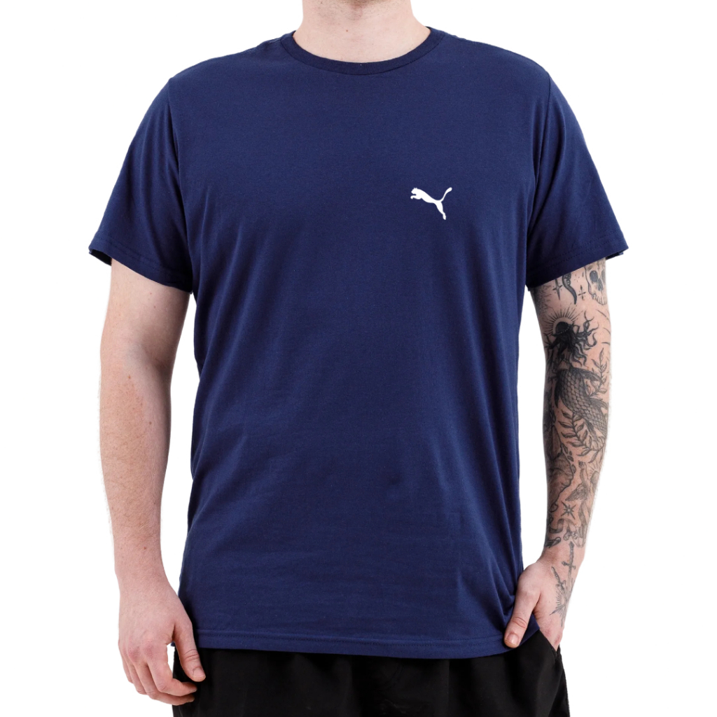 Camiseta Masculina Marinho Básica 100% Algodão