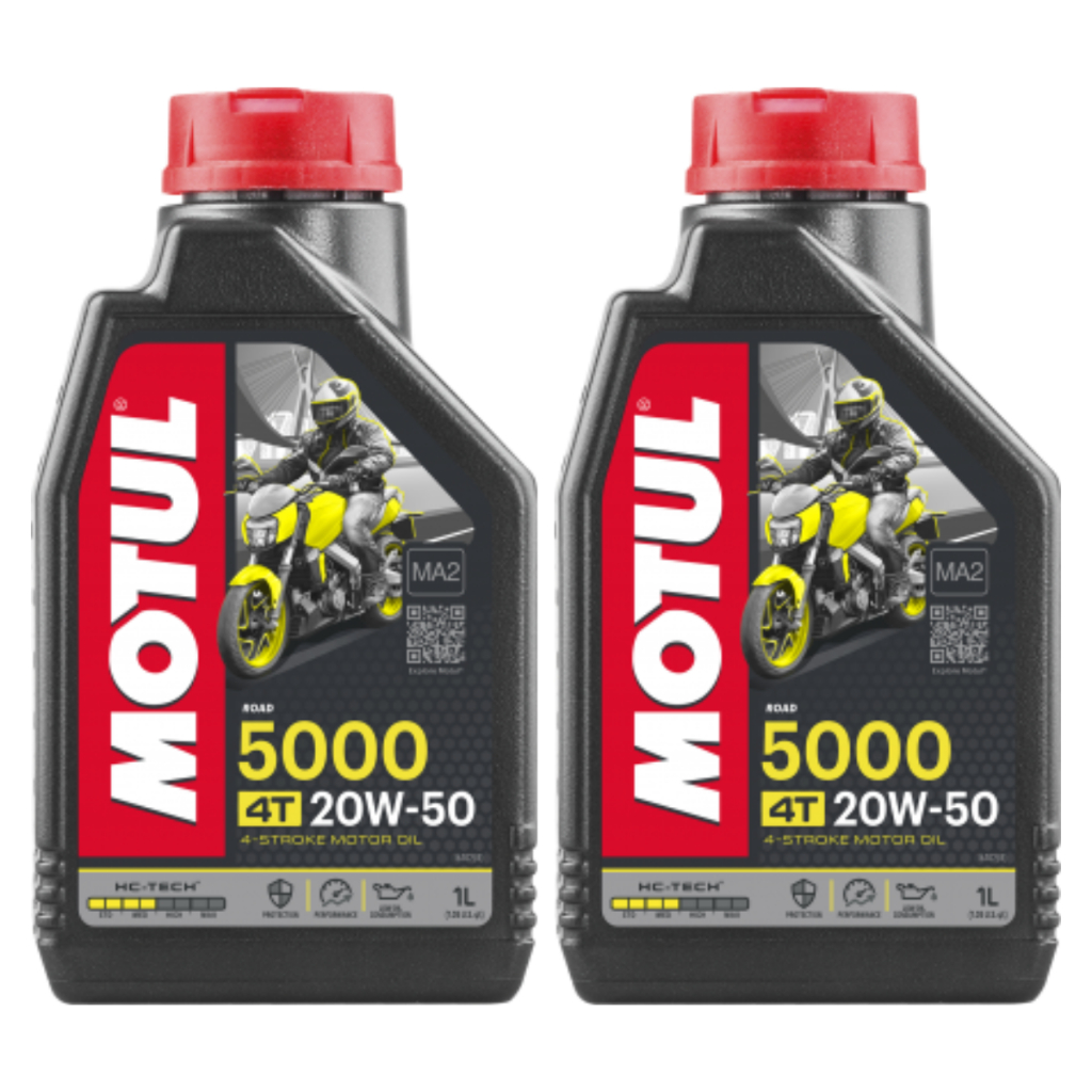 Kit Óleo Motul 5000+ 20w50 2 Litros Hc tech Lite Semissintético