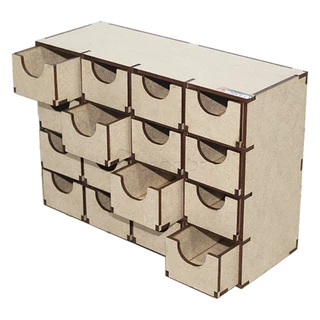 Organizador Gaveteiro Multiuso Mini Porta Maquiagem Joias Bijuteria Artesantato Empilhavel Decori Br