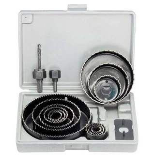 Jogo kit Serra Copo 16 Peças 19 A 127mm Madeira Gesso Pvc