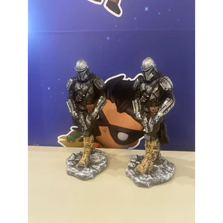 Boneco Mandaloriano Star Wars Estatua Colecionavel Resina