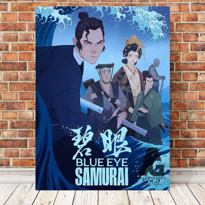 Samurai de Olhos Azuis - Placa Decorativa em MDF 20x29cm | Shopee